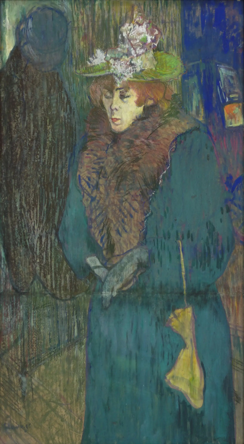 Jane Avril Arriving at the Moulin Rouge - Henri de Toulouse-Lautrec