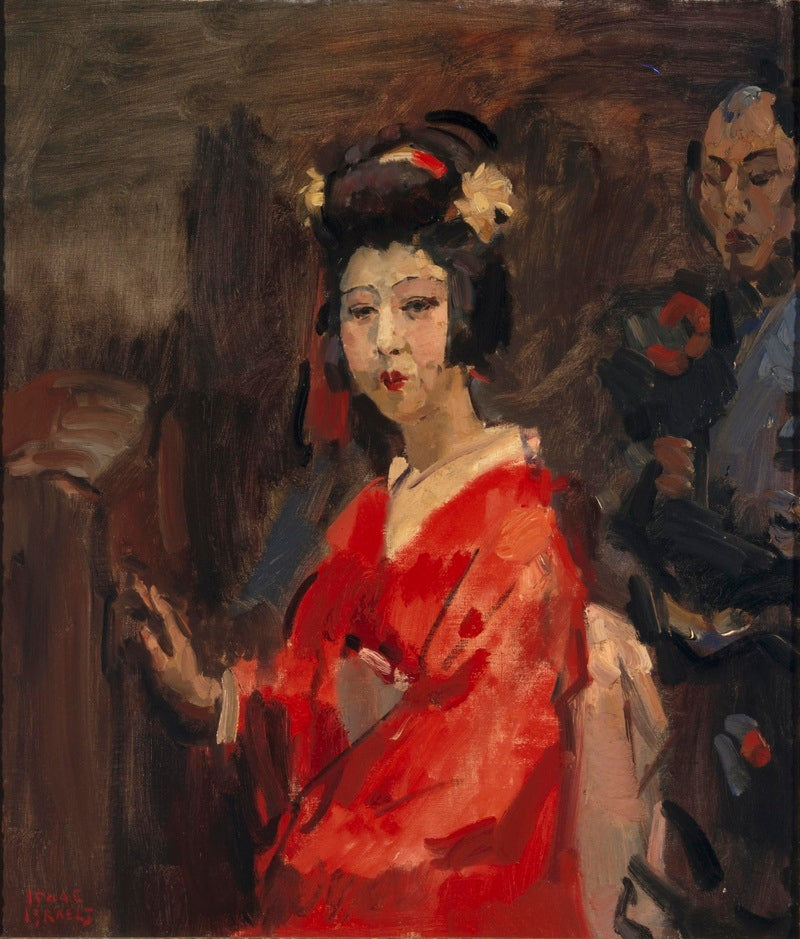 Femme japonaise en kimono rouge - Isaac Israëls - Alpha Reproduction