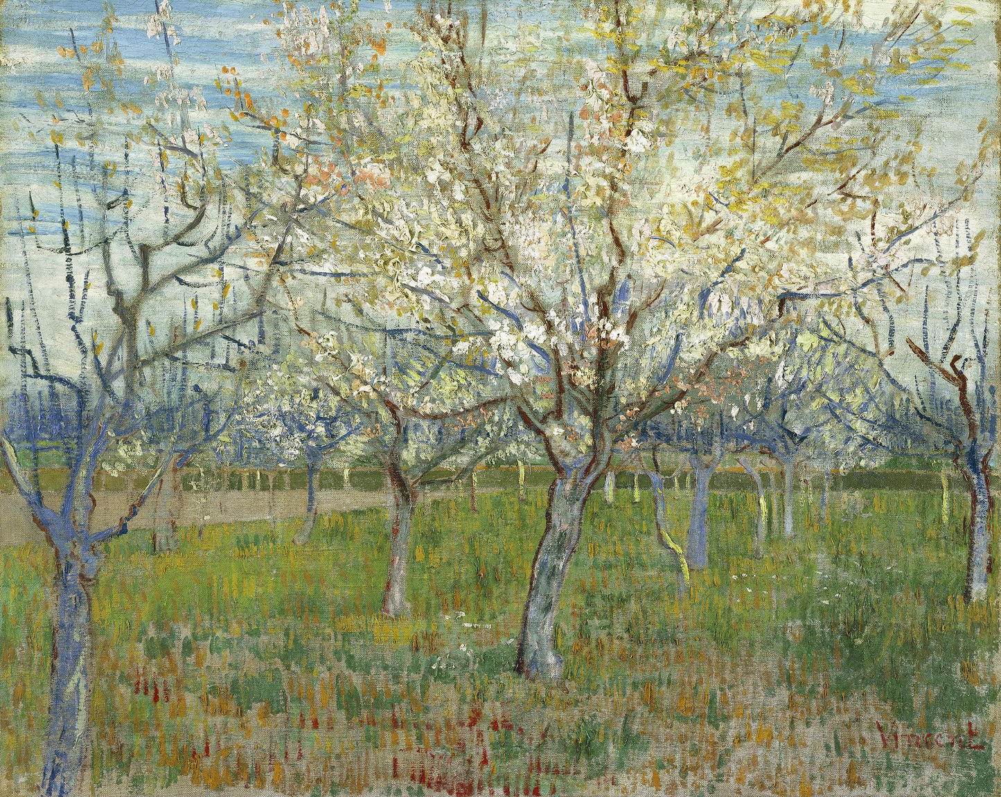 🌸 Blooming Fruit Garden – Vincent van Gogh (1888)