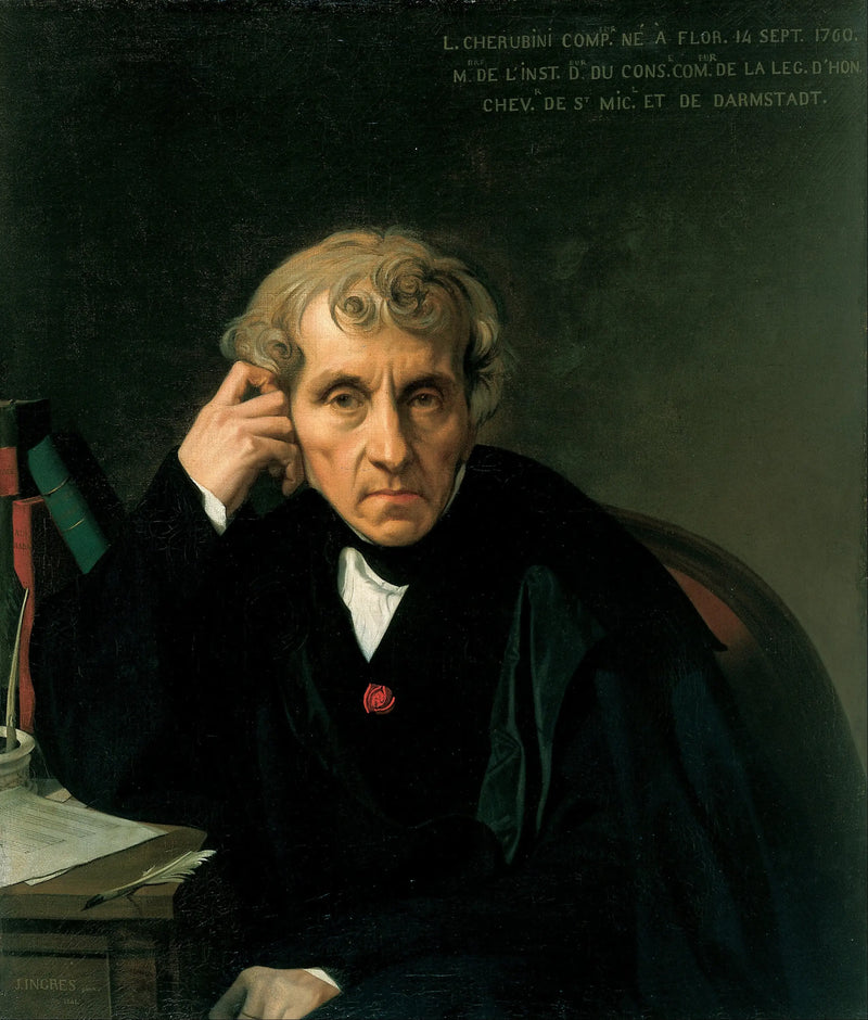 Portrait of Luigi Cherubini - Jean-Auguste-Dominique Ingres