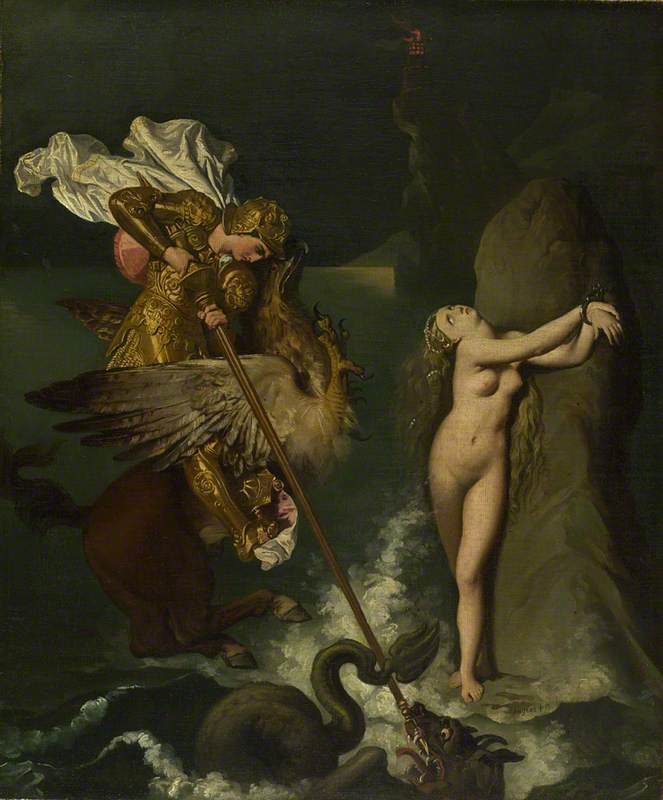 Roger Delivering Angelique - Jean-Auguste-Dominique Ingres