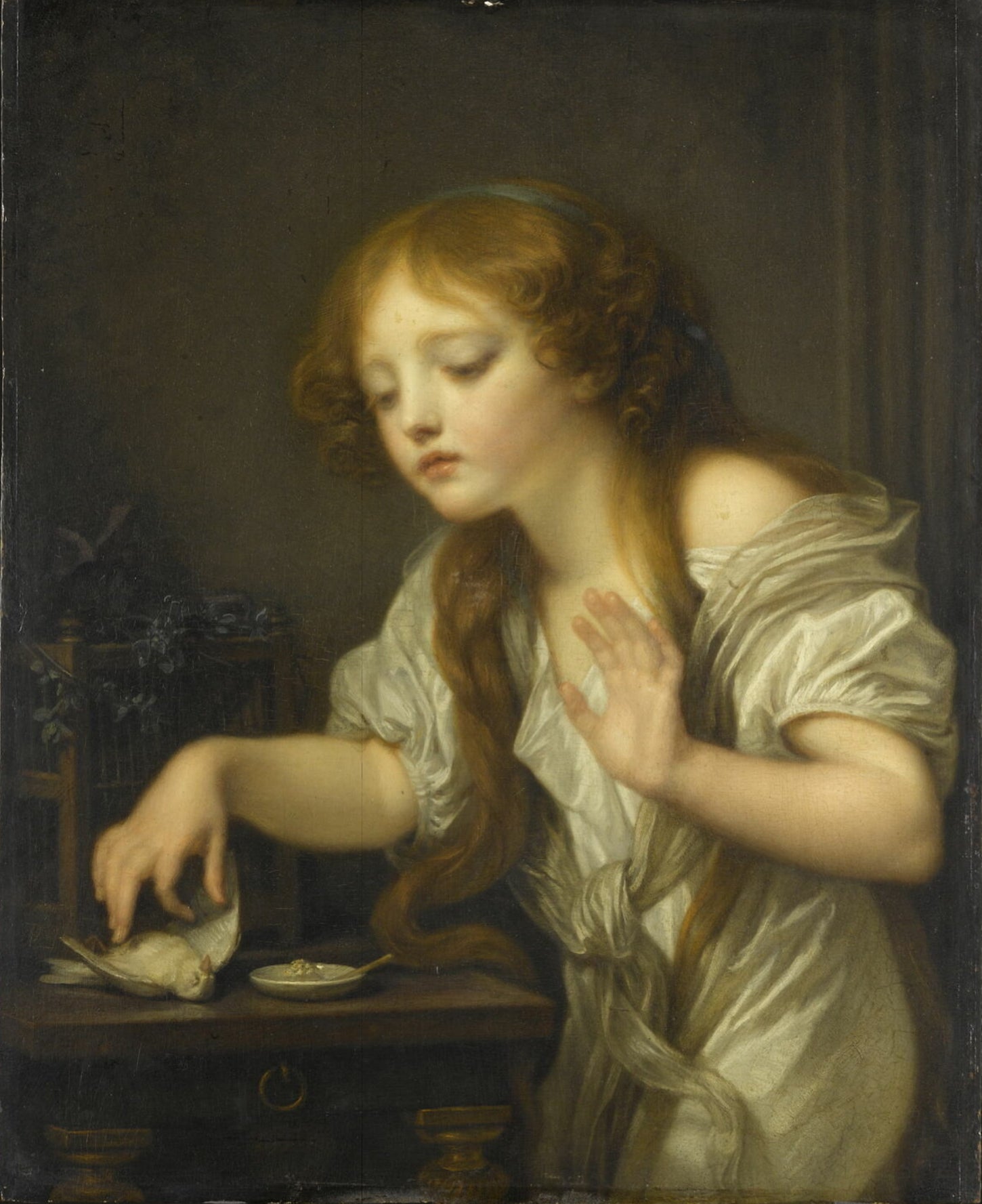 L'Oiseau mort - Jean-Baptiste Greuze