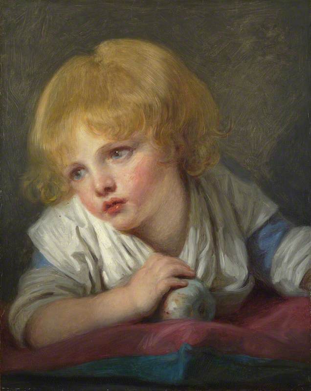 Un enfant avec une pomme - Jean-Baptiste Greuze
