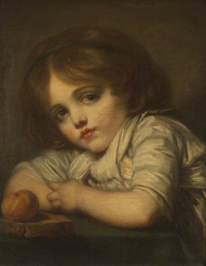A Child with an Apple - Jean-Baptiste Greuze