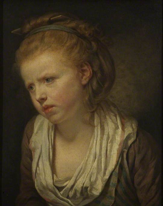 'Anxiété', Head of a Girl - Jean-Baptiste Greuze