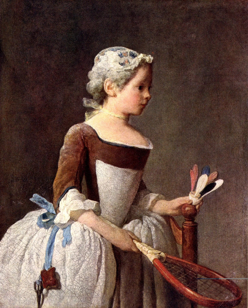 The Little Girl at the Wheel - Jean Siméon Chardin