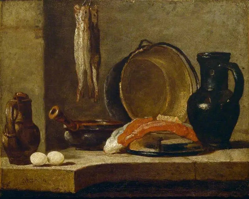 Still life of kitchen utensils - Jean Siméon Chardin