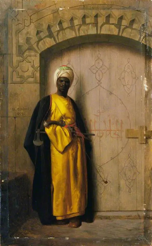 Reproduction du tableau « Le gardien du harem - Jean-Léon Gérôme » par Alpha Reproduction en peinture à l’huile