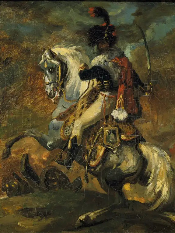 Reproduction du tableau « Officier des chasseurs de la garde impériale à cheval - Théodore Géricault » par Alpha Reproduction en peinture à l’huile