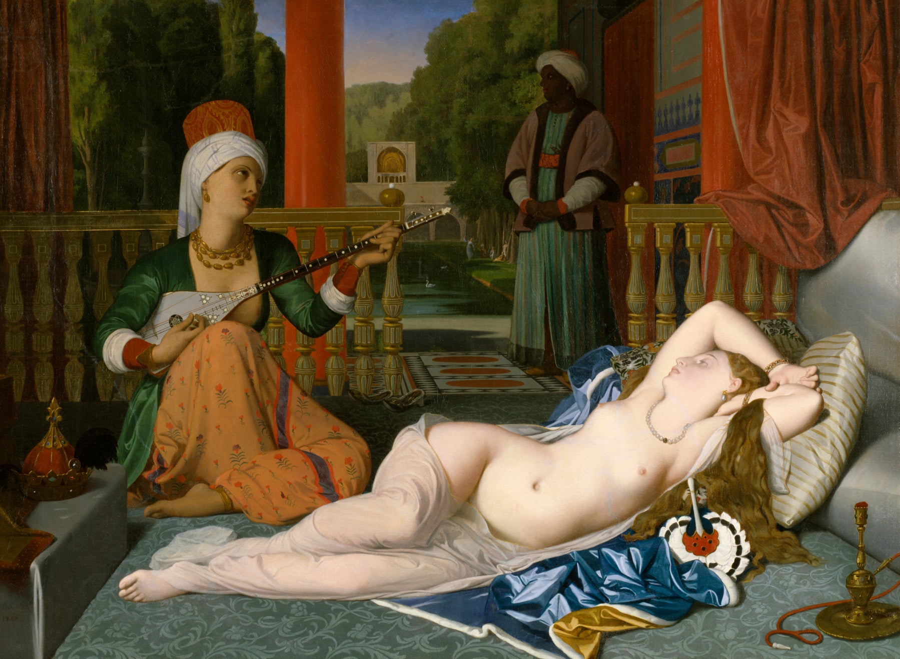 The Odalisque with a Slave - Jean-Auguste-Dominique Ingres