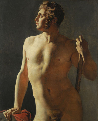 Torso (half-figure painted) - Jean-Auguste-Dominique Ingres