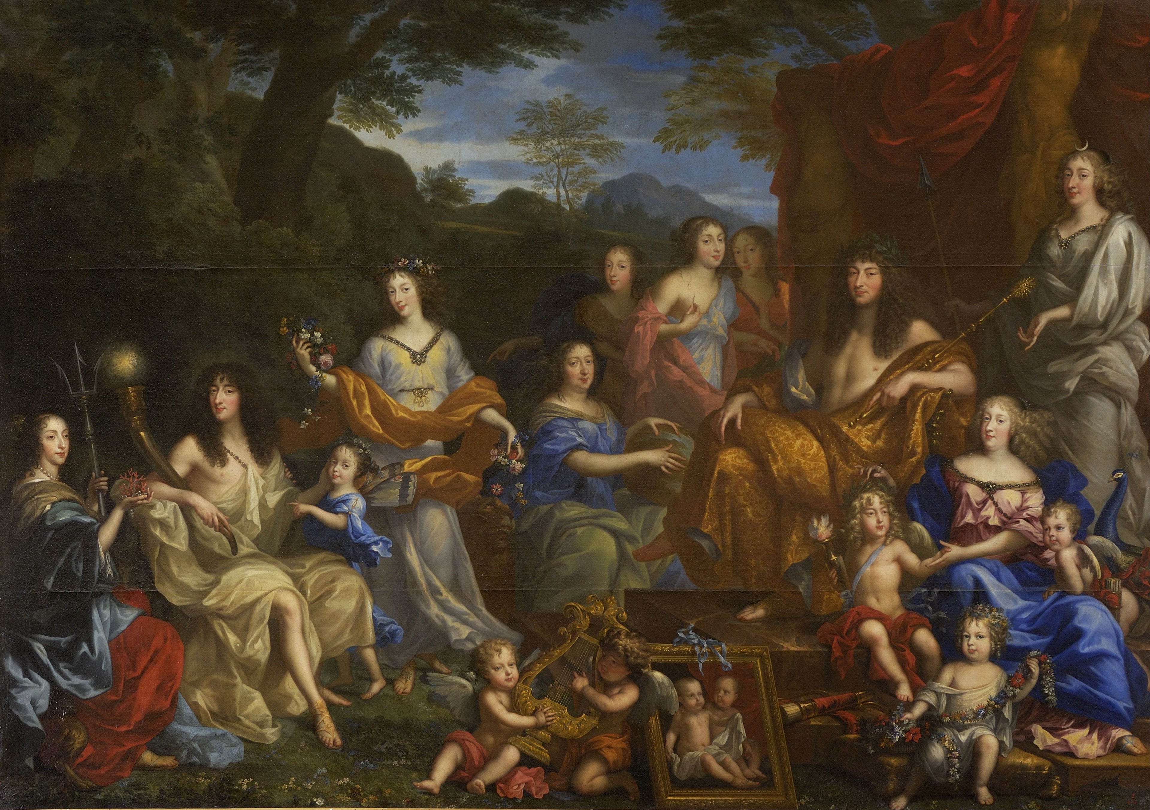 Portrait mythologique de la famille de Louis XIV - Jean Nocret