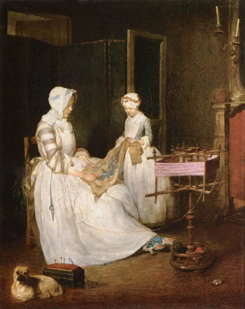The Industrious Mother - Jean Siméon Chardin