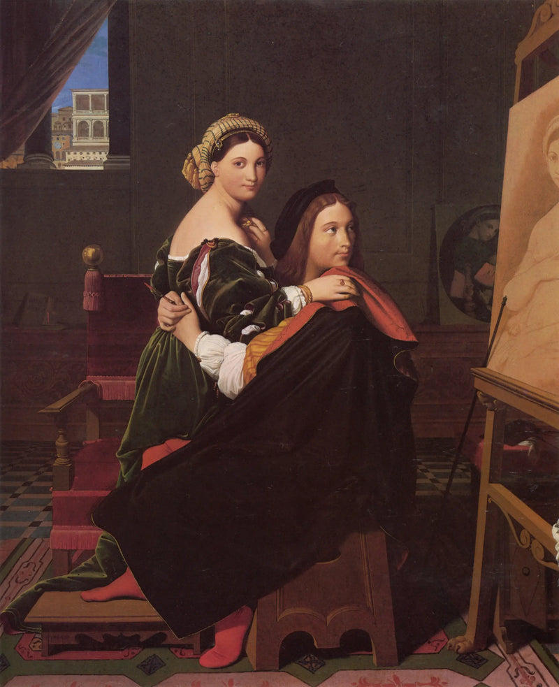 Raphael and the Fornarina - Jean-Auguste-Dominique Ingres