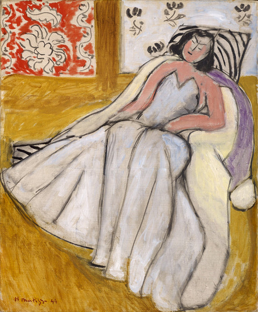 Reproduction du tableau « Jeune Femme à la pelisse blanche - Henri Matisse » par Alpha Reproduction en peinture à l’huile