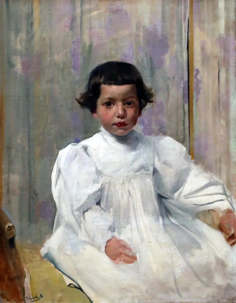Joaquín Sorolla García in white - Joaquín Sorolla