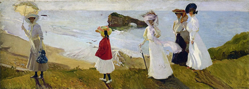 Stroll by the Biarritz Lighthouse - Joaquín Sorolla