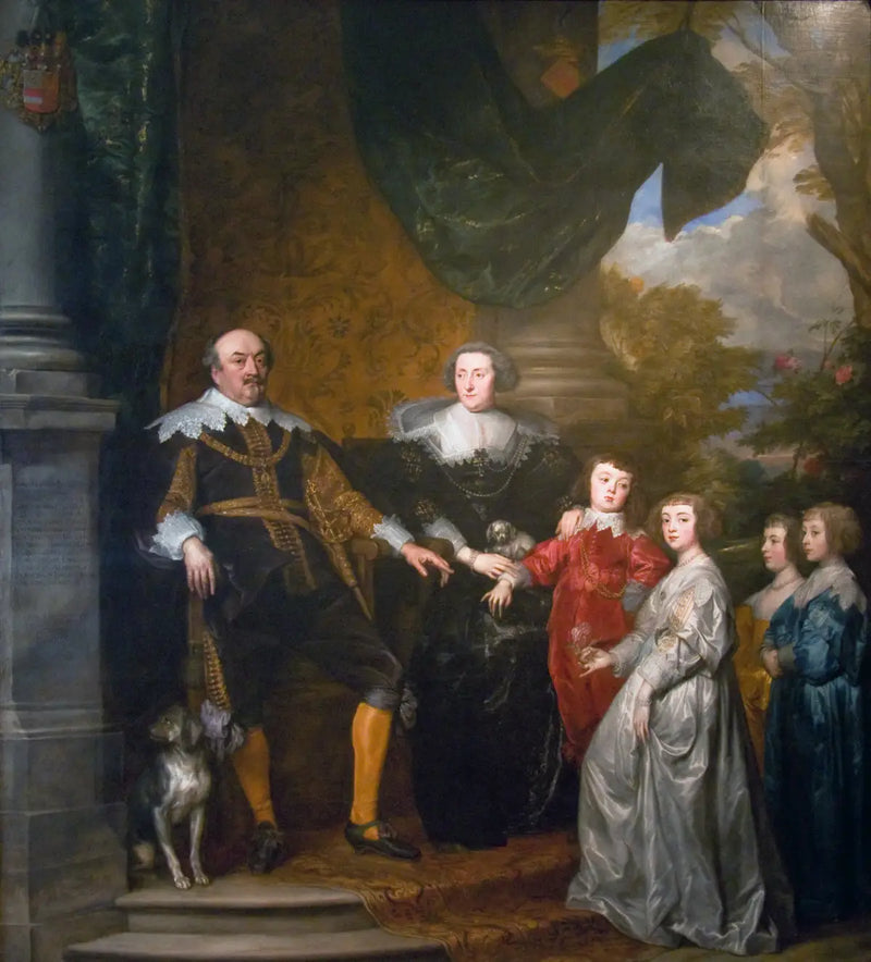 Portrait of Jean, Count of Nassau-Siegen with his family - Antoine van Dyck
