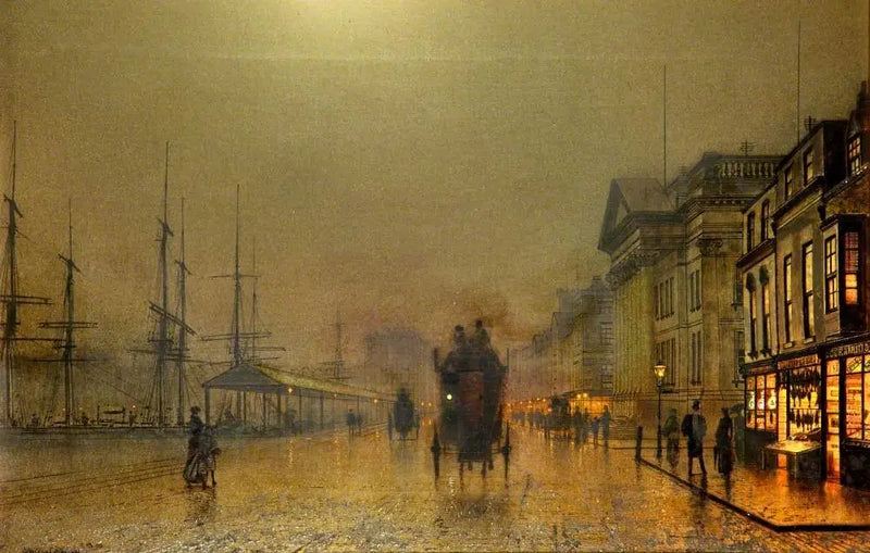 Liverpool Quays at Night - John Atkinson Grimshaw