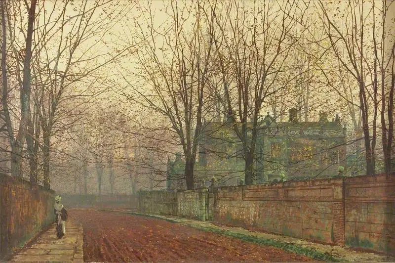 November Morning, Knostrop Hall, Leeds - John Atkinson Grimshaw