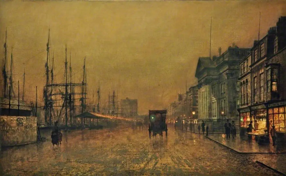 La douane de Liverpool vue vers le nord - John Atkinson Grimshaw - Alpha Reproduction