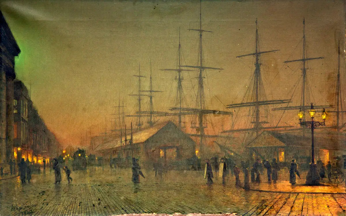 Salthouse Dock Liverpool - John Atkinson Grimshaw - Alpha Reproduction