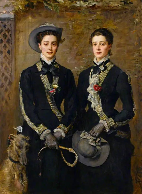 The binoculars, Kate and Grace Hoare - John Everett Millais