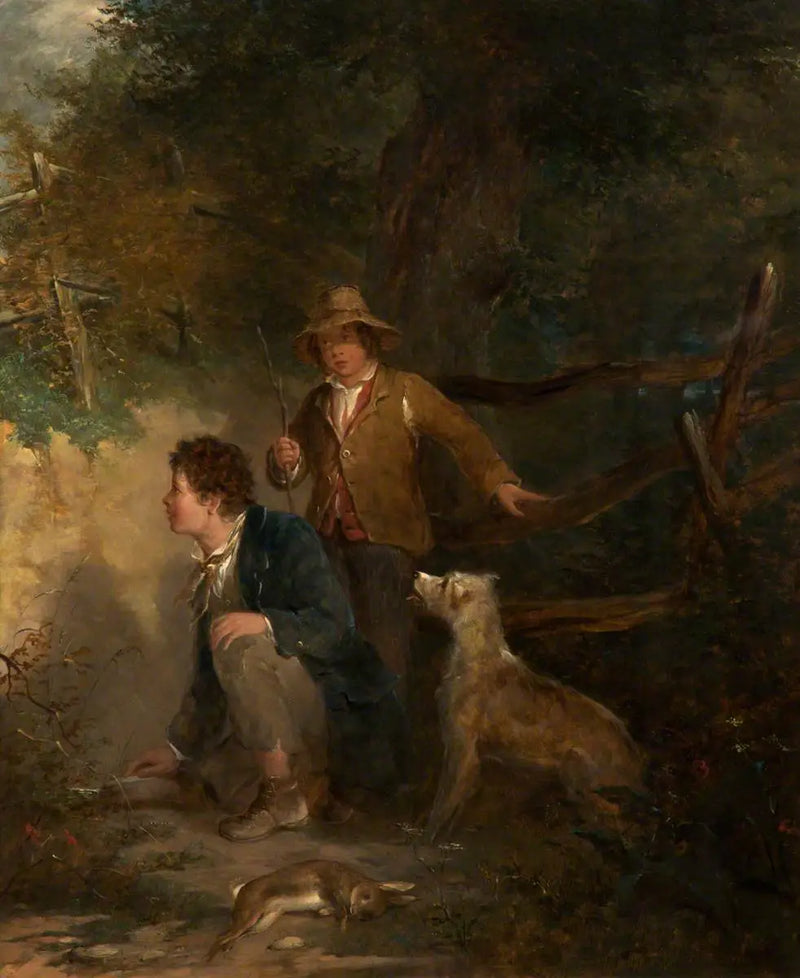 Boys Playing with a Rabbit - John Everett Millais