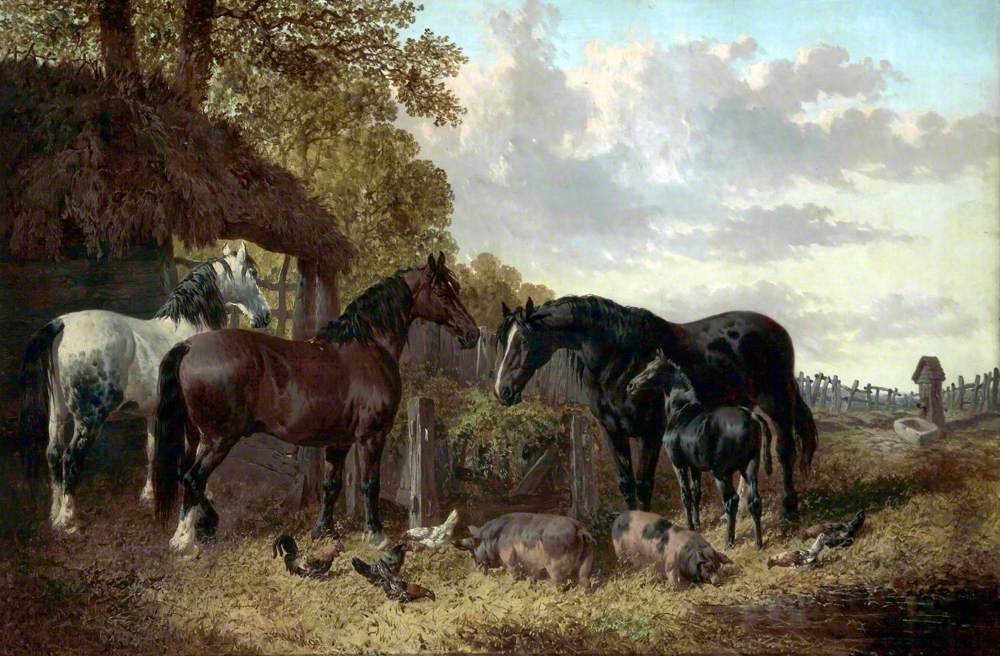 Chevaux, porcs et volailles - John Frederick Herring, Sr.