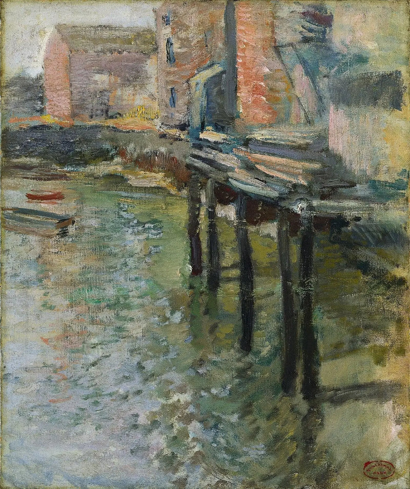 Quai désert (The Old Mill of Cos Cob) - John Henry Twachtman