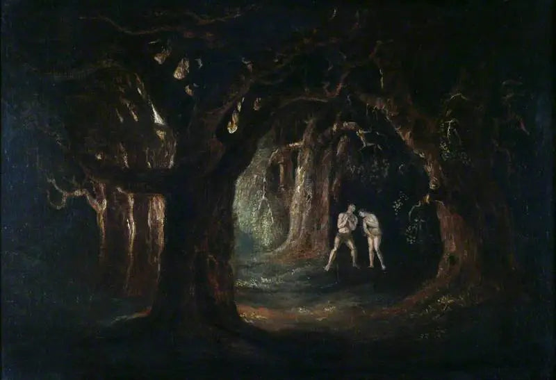Adam listening to the voice of God the Almighty - John Martin