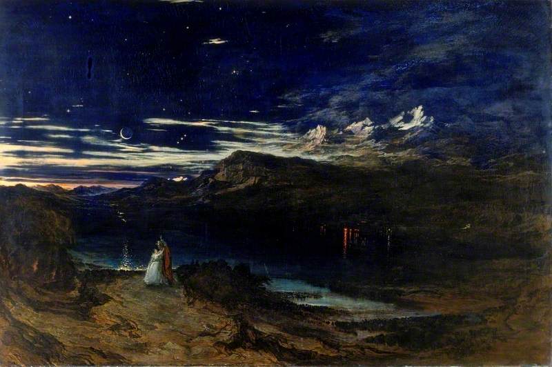 Arthur et Aegle dans la Vallée Heureuse - John Martin