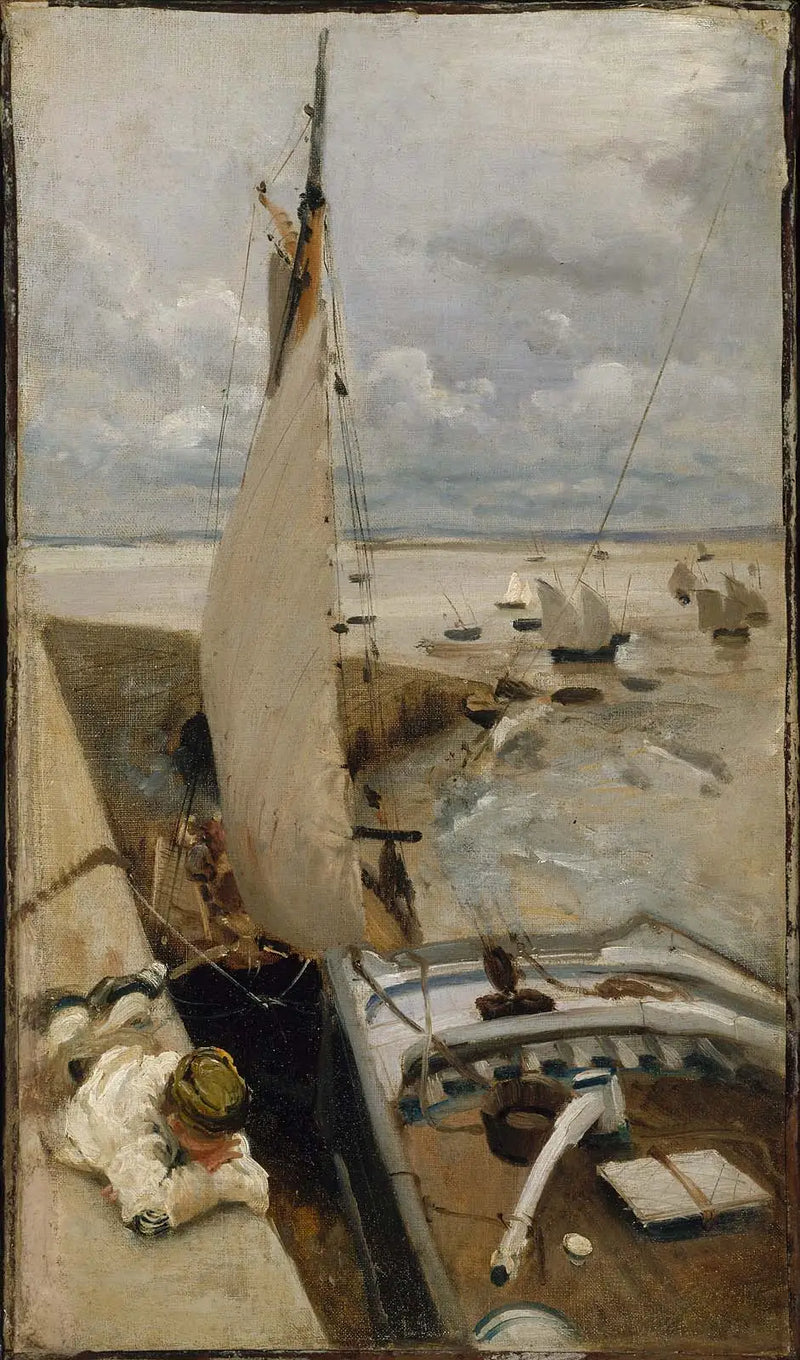 Low Tide at the Port of Cancale - John Singer Sargent