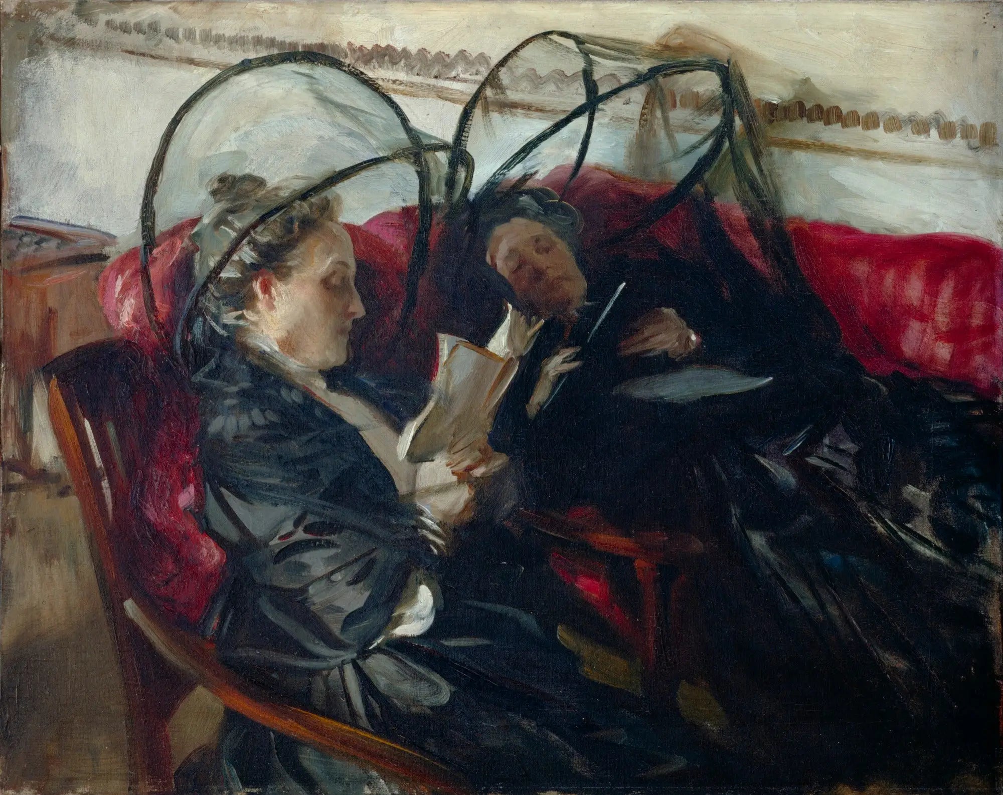 Reproduction du tableau « Moustiquaires - John Singer Sargent » par Alpha Reproduction en peinture à l’huile