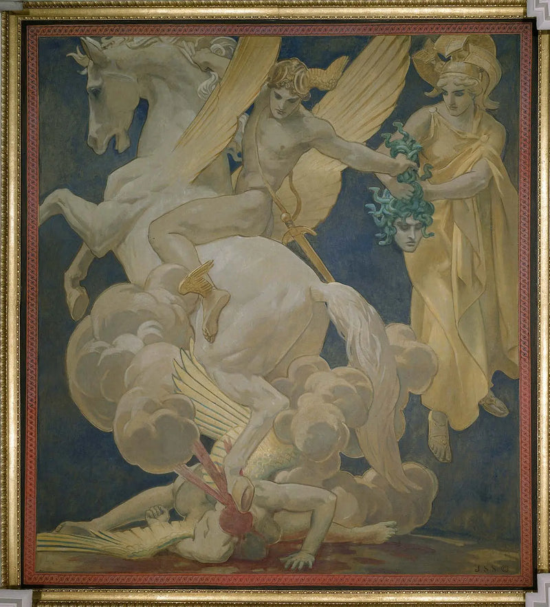 Perseus on Pegasus Slaying Medusa - John Singer Sargent