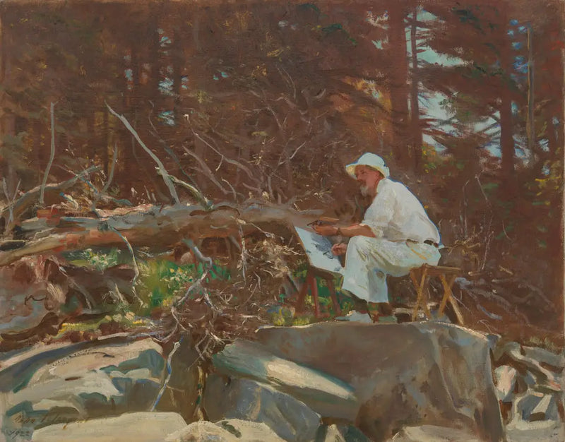 The Artist Sketching - John Singer Sargent