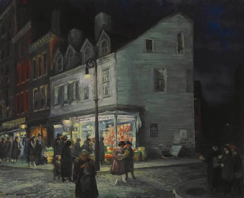 Bleecker Street, Saturday Night - John Sloan