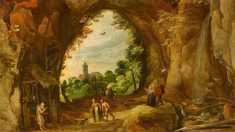 Paysage de grotte avec un ermitage - Jan Brueghel le Jeune