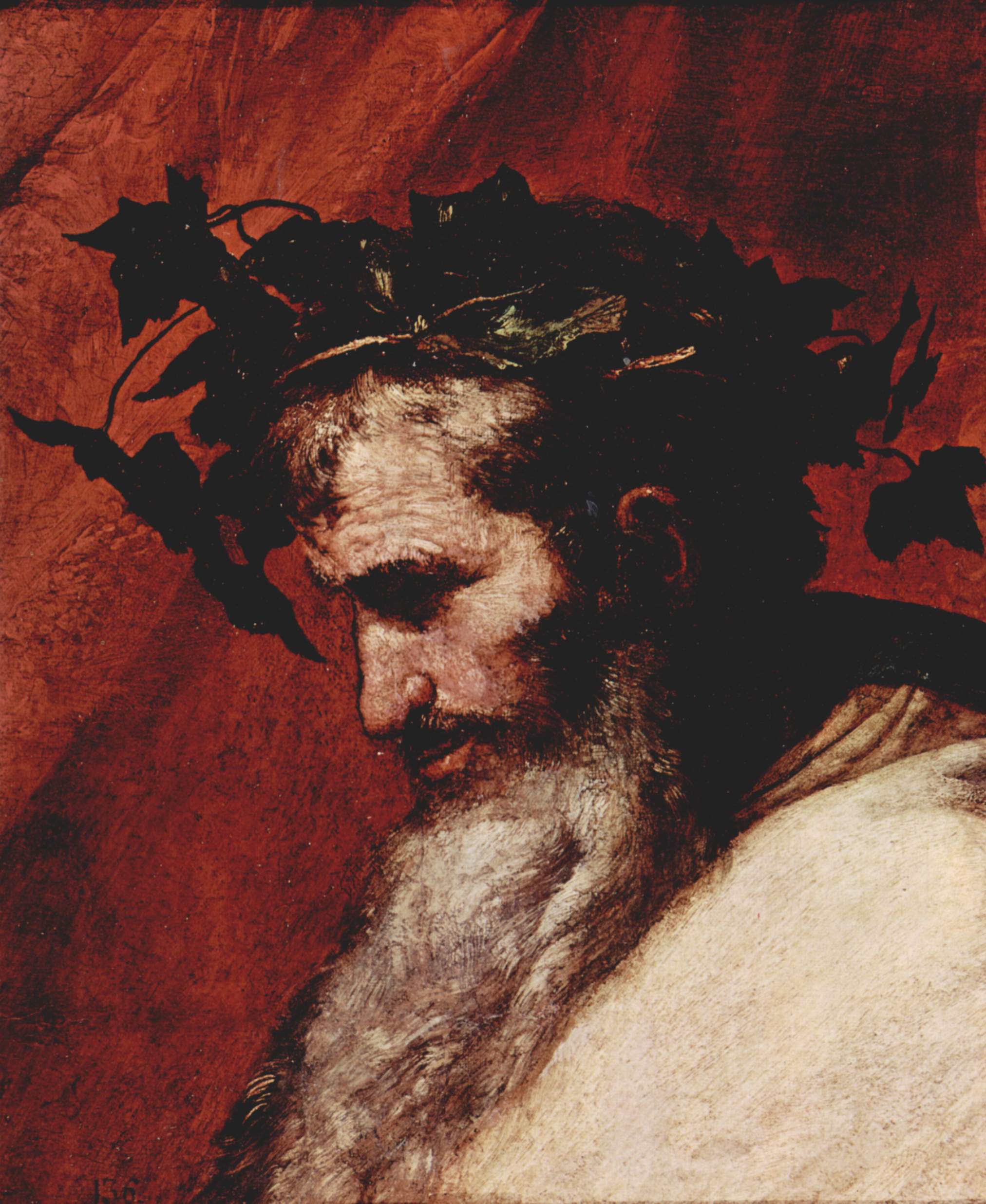 Détail de la tête de Bacchus - Jusepe de Ribera - Alpha Reproduction
