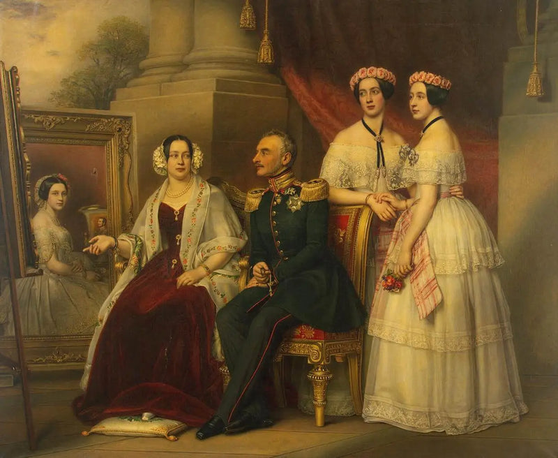 Portrait of the Family of the Duke of Saxe-Altenburg Joseph - Joseph Karl Stieler