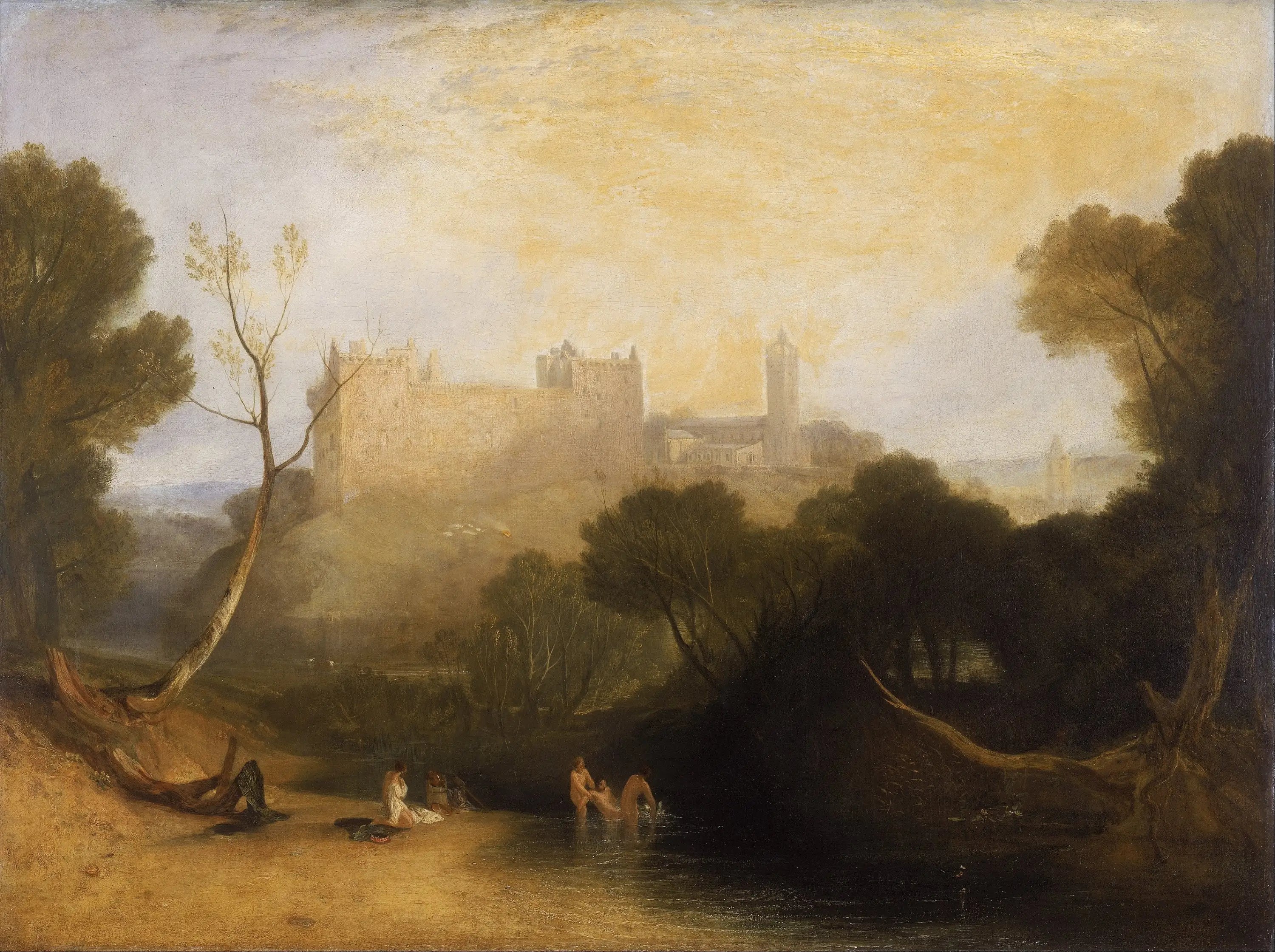 Reproduction du tableau « Linlithgow Palace - J. M. W. Turner » par Alpha Reproduction en peinture à l’huile