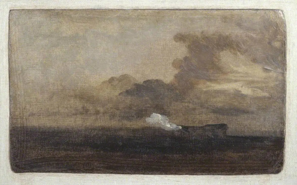 Reproduction du tableau « Seascape with Burning Hulk - J. M. W. Turner » par Alpha Reproduction en peinture à l’huile