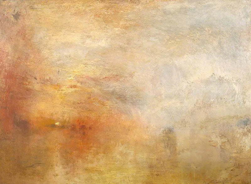 Sunset over a Lake - J. M. W. Turner