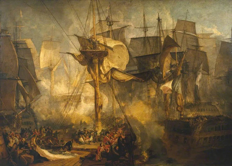 The Battle of Trafalgar, as Seen from the Mizen Starboard Shrouds of the Victory - J. M. W. Turner