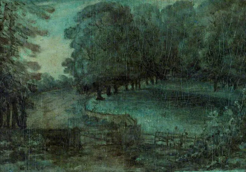 The entrance of Mr. Thrale's park, Streatham - Joshua Reynolds