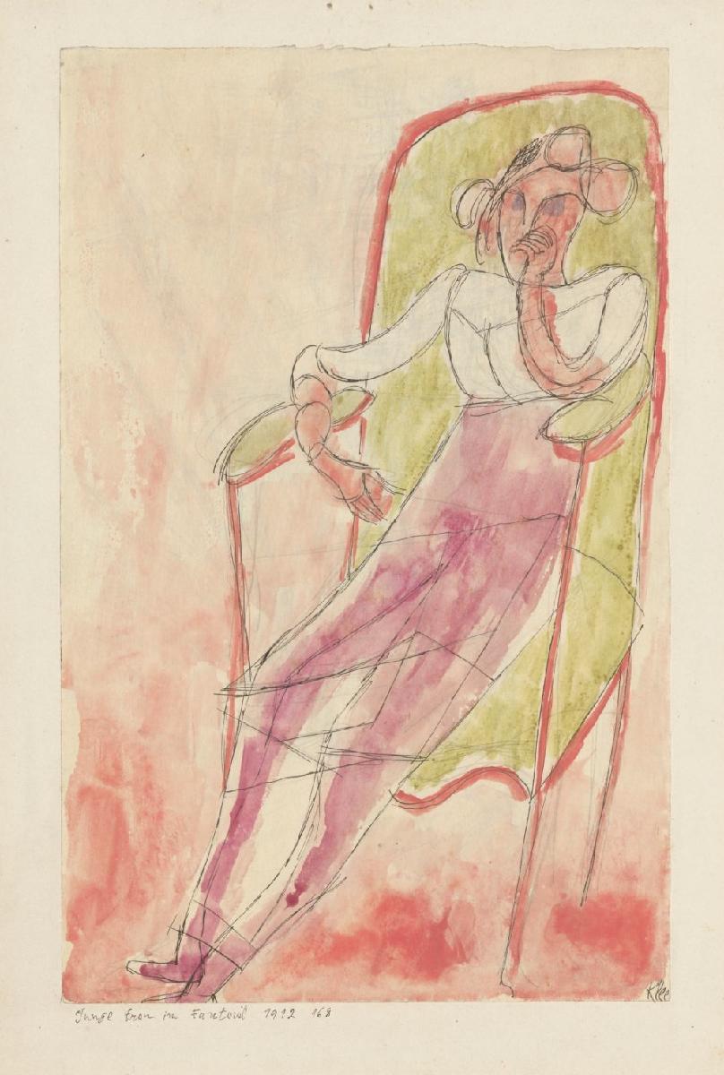 Young Woman in the Armchair - Paul Klee