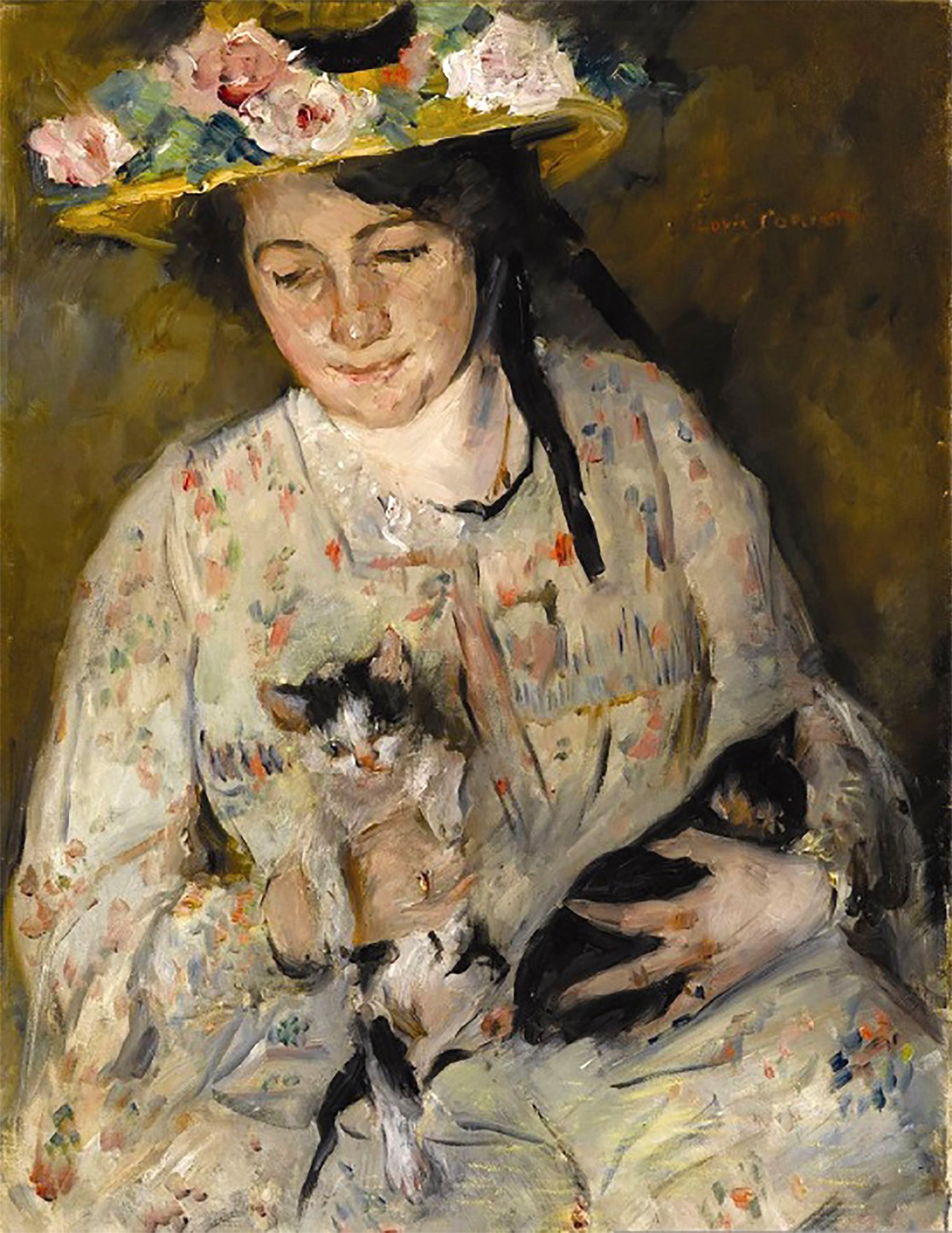 Jeune Femme avec des chats - Lovis Corinth