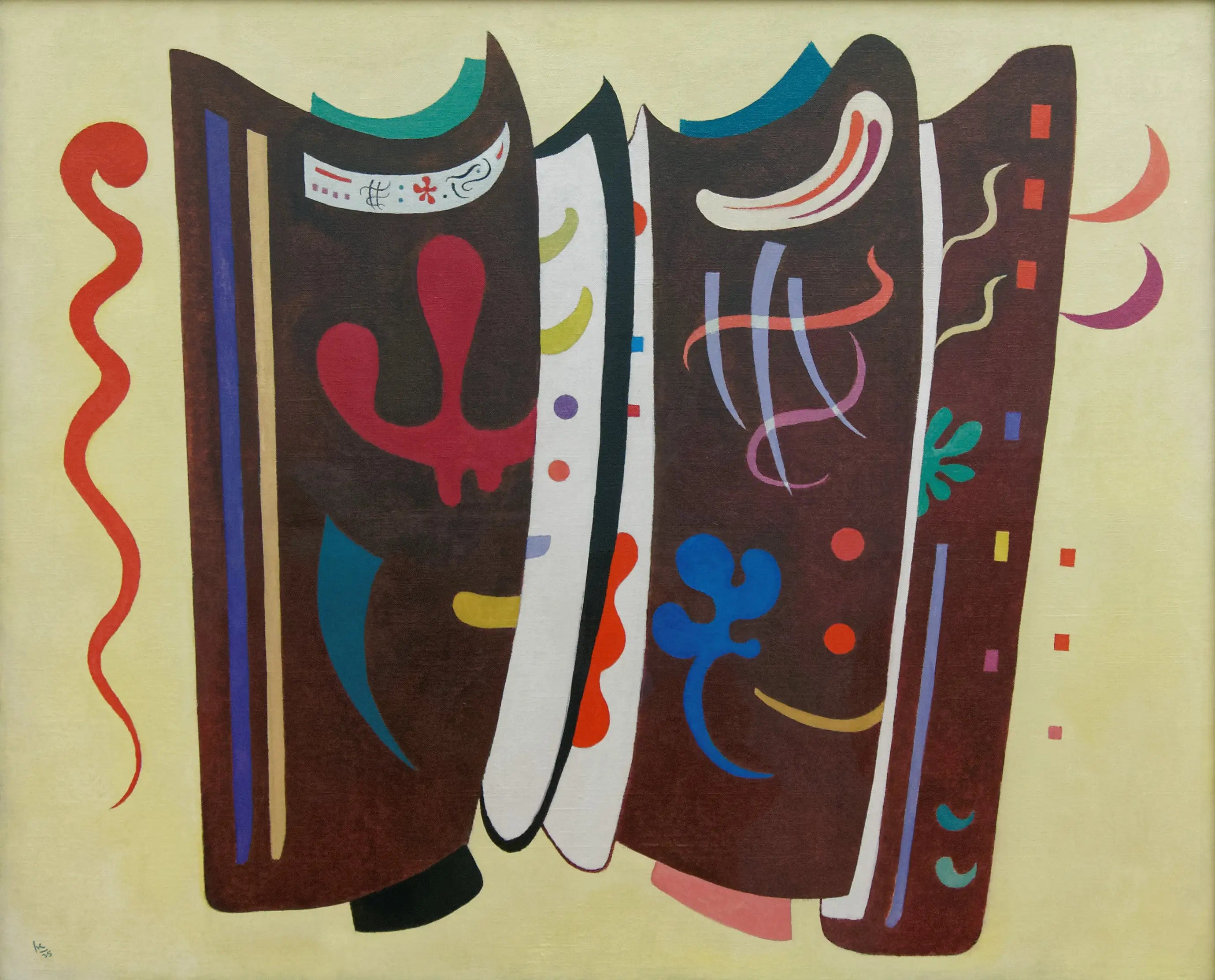 Reproduction du tableau « Brun supplémenté - Vassily Kandinsky » par Alpha Reproduction en peinture à l’huile