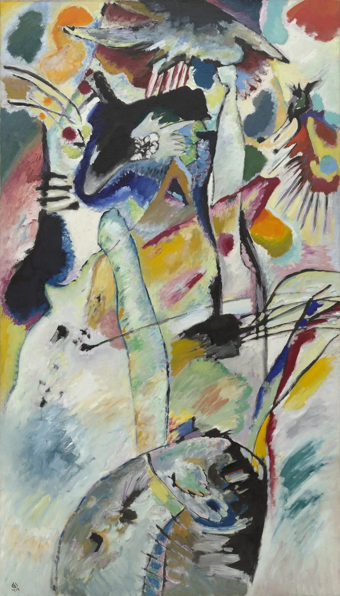 Reproduction du tableau « Panneau pour Edwin R. Campbell n° 3 - Vassily Kandinsky » par Alpha Reproduction en peinture à l’huile