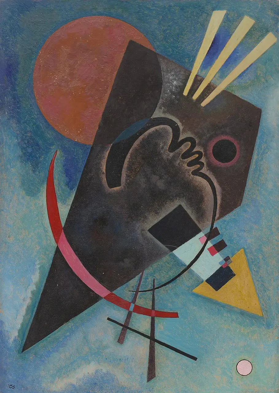 Reproduction du tableau « Pointu et rond - Vassily Kandinsky » par Alpha Reproduction en peinture à l’huile